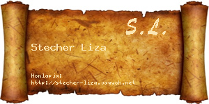 Stecher Liza névjegykártya